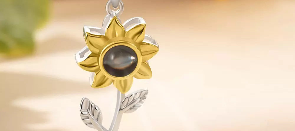 Show Your Devotion with the Sunflower Projection Necklace