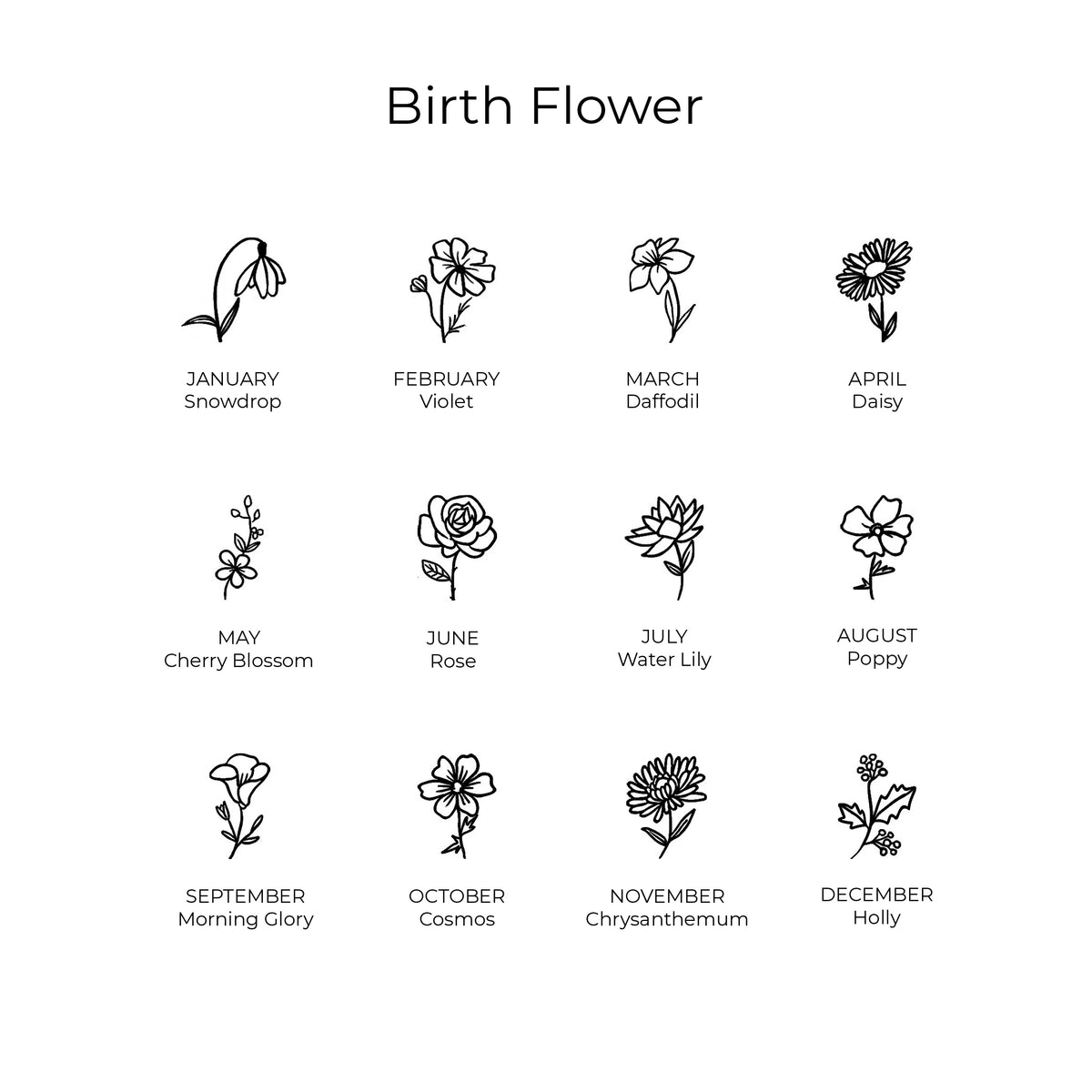 Birth Flower Fidget Ring